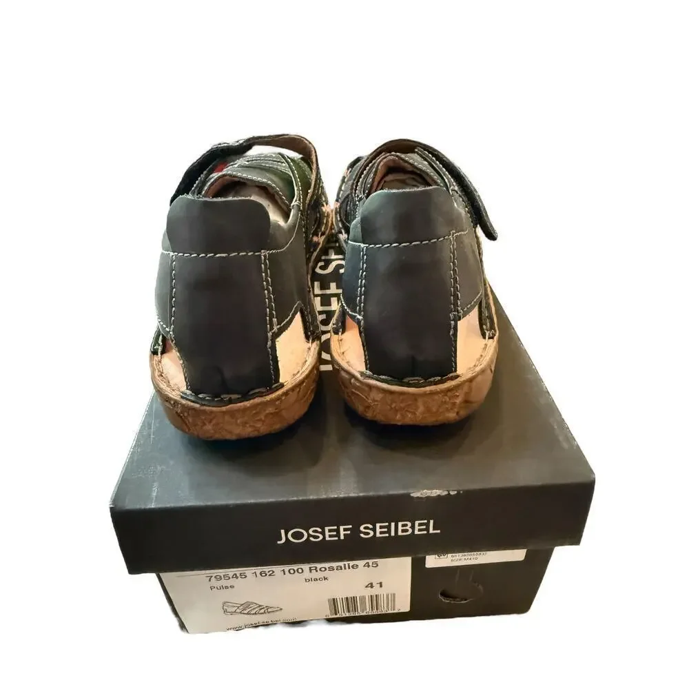 Josef Seibel Women's Black Pulse Rosalie 45 Europian Leather Shoes Size 10.5